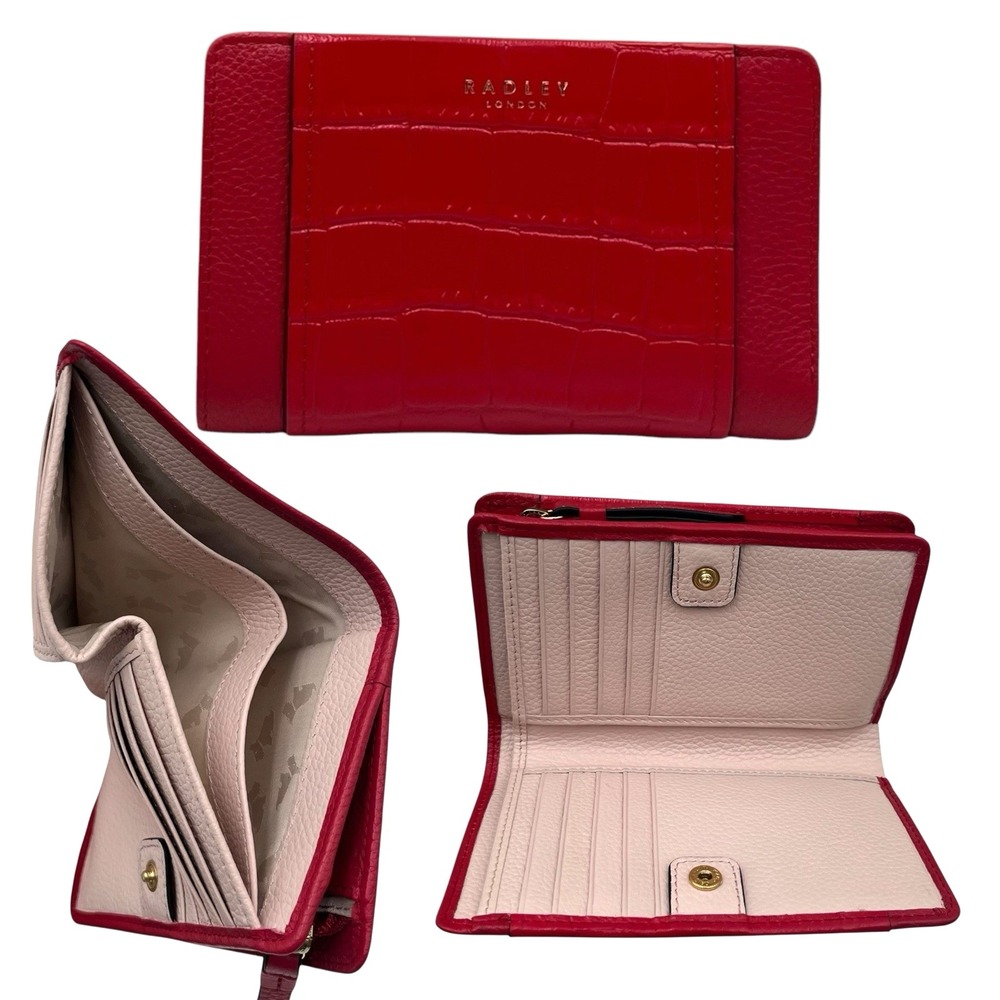 RADLEY London Downtown Women's Bifold Leather Wallet Purse Dark Red